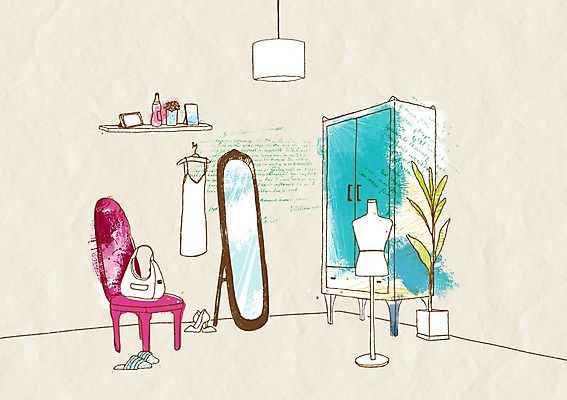 PSD 화분 가구 백그라운드 의자 가방 일러스트 전등 조명 실내 사람없음 장식 인테리어 거울 장롱 마네킹 오브젝트 드레스룸 국내일러스트 디자인 잡화 생활용품 내부 파일형식