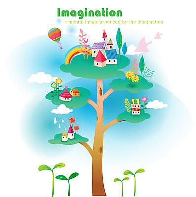 EPS 나무 구름 꽃 무지개 일러스트 상상 조류 주택 사람없음 판타지 새싹 마을 물방울 열기구 국내일러스트 자연요소 식물 동물 항공교통 건물 파일형식 벡터