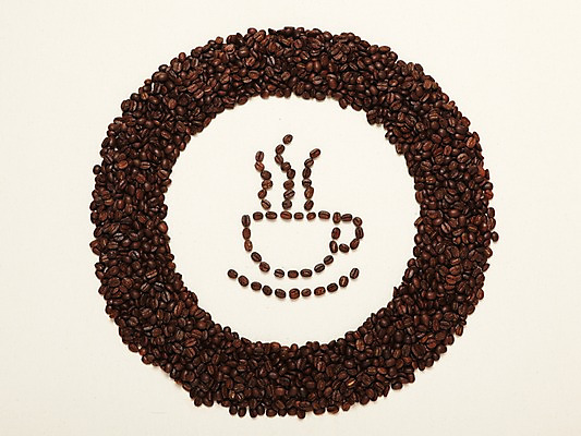 포토 JPG 스튜디오촬영 모양 커피 표시 실내 사람없음 장식 원두 원형 커피잔 심볼 국내포토 도형 음료 잔 내부 파일형식