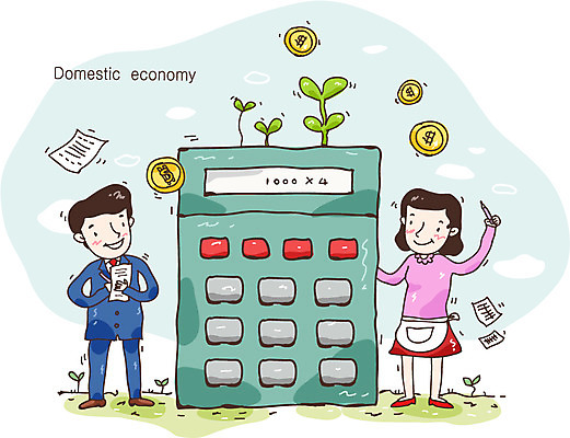 EPS 기호 부부 커플 여자 남자 돈 일러스트 표시 엄마 미소 웃음 사람 성인 두명 30대 경제 새싹 달러 동전 계산기 비즈니스맨 절약 계산 가정경제 주부 금화 장년만 성인만 국내일러스트 식물 문자 컨셉 비즈니스 가정 가족 관계 문구용품 표정 장년 장비 직장인 재산 황금 파일형식 벡터