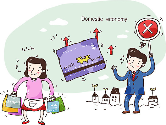 EPS 부부 커플 여자 남자 화살표 일러스트 가정 엄마 사람 성인 두명 30대 경제 쇼핑 쇼핑백 새싹 비즈니스맨 절약 신용카드 가정경제 주부 낭비 과소비 장년만 성인만 국내일러스트 식물 컨셉 가방 비즈니스 가족 관계 장년 금융 직장인 소비 파일형식 벡터