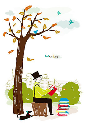 EPS 나무 동물 구름 캐릭터 모자 한마리 라이프스타일 남자 맨라이프 일러스트 조류 한명 사람 성인 취미 라이프 책 반려동물 독서 도시 개 강아지 숲 나무밑둥 남성라이프 남자만 남자한명만 성인남자만 성인만 국내일러스트 일러캐릭터 자연요소 식물 1 잡화 포유류 생활 파일형식 벡터