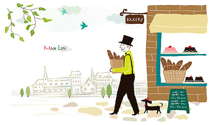 EPS 동물 구름 캐릭터 모자 한마리 라이프스타일 남자 빵 맨라이프 일러스트 조류 나뭇잎 거리 한명 사람 성인 취미 라이프 반려동물 장보기 빵집 도시 개 강아지 남성라이프 남자만 남자한명만 성인남자만 성인만 국내일러스트 일러캐릭터 자연요소 1 잡화 음식 잎 포유류 생활 상점 파일형식 벡터