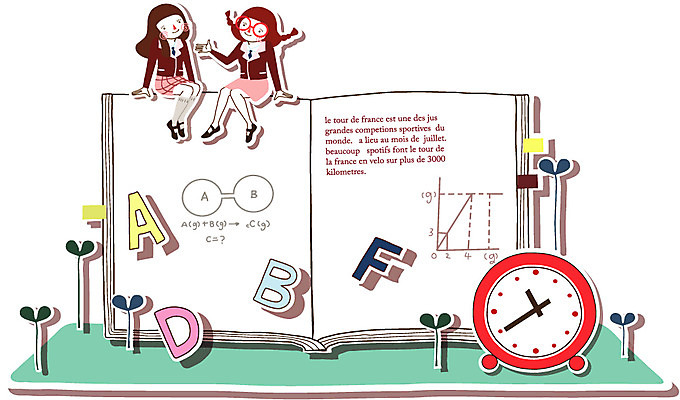 EPS 학생 알파벳 여학생 여자 교육 일러스트 미소 웃음 사람 두명 10대 책 새싹 공책 수능 자명종 목표 계획 입시 수험생 열정 시험문제 여자만 십대만 십대여자만 국내일러스트 식물 영어 감정 시계 컨셉 청소년 고등학생 문구용품 표정 학습 시험 알람 문제 파일형식 벡터