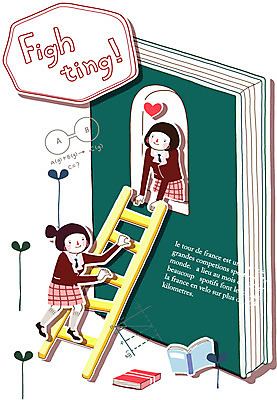 EPS 학생 여학생 여자 교육 교복 일러스트 사다리 미소 웃음 사람 두명 10대 책 수능 발전 목표 계획 입시 수험생 성적 열정 시험문제 여자만 십대만 십대여자만 국내일러스트 옷 감정 컨셉 청소년 고등학생 표정 학습 시험 도구 문제 파일형식 벡터