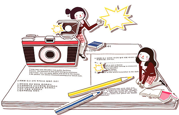 EPS 학생 여학생 여자 교육 교복 일러스트 미소 웃음 사람 두명 10대 책 연필 카메라 수능 손전등 목표 계획 입시 지우개 수험생 열정 시험지 찍기 여자만 십대만 십대여자만 국내일러스트 옷 감정 컨셉 모션 청소년 고등학생 학용품 조명 표정 전자제품 학습 필기구 시험 파일형식 벡터