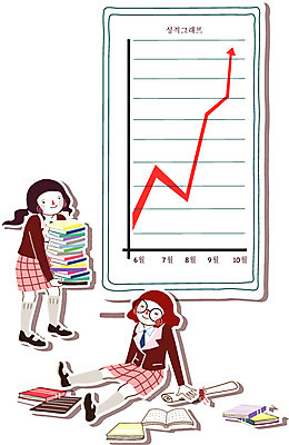 EPS 학생 여학생 여자 교육 교복 일러스트 그래프 미소 웃음 사람 두명 10대 칠판 수능 목표 계획 입시 수험생 상승 성적 열정 문제집 합격통지서 여자만 십대만 십대여자만 국내일러스트 옷 감정 컨셉 청소년 고등학생 표정 책 학습 시험 합격 파일형식 벡터