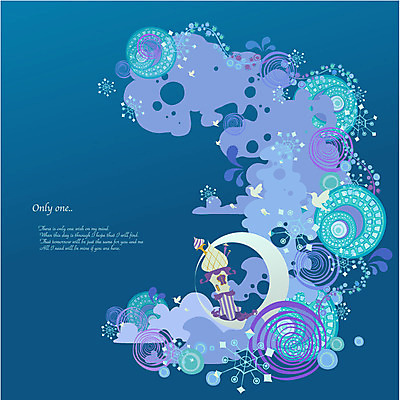 EPS 모양 구름 백그라운드 무늬 패턴 일러스트 조류 사람없음 빛 반짝임 판타지 보라색 달 눈송이 화려 성 초승달 신비 기하학 국내일러스트 자연요소 동물 건축물 컬러 컨셉 모션 상상 눈_날씨 파일형식 벡터