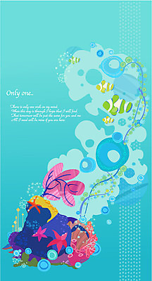 EPS 구름 백그라운드 무늬 패턴 일러스트 불가사리 어류 사람없음 판타지 바닷속 물방울 화려 산호초 신비 국내일러스트 자연요소 컨셉 상상 극피동물 수중 수중동물 수중식물 파일형식 벡터