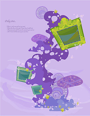 EPS 구름 액자 백그라운드 무늬 패턴 일러스트 사람없음 판타지 보라색 화려 신비 국내일러스트 자연요소 컬러 컨셉 상상 파일형식 벡터