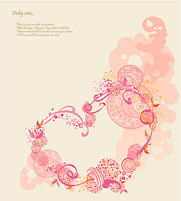 EPS 구름 분홍색 백그라운드 무늬 꽃무늬 패턴 일러스트 사랑 사람없음 판타지 하트 화려 신비 기하학 국내일러스트 자연요소 모양 꽃 감정 컬러 컨셉 상상 파일형식 벡터