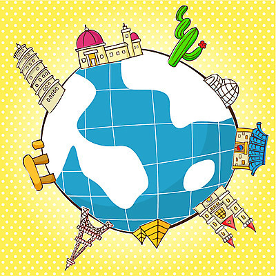 EPS 교육 지구 세계지도 유적 일러스트 선인장 사람없음 관광지 궁전 문화재 에펠탑 피라미드 피사의사탑 이글루 고인돌 국내일러스트 식물 전통 건축물 여행 고건축 지도 세계 이탈리아 세계문화유산 무덤 파리 청동기 랜드마크 파일형식 벡터