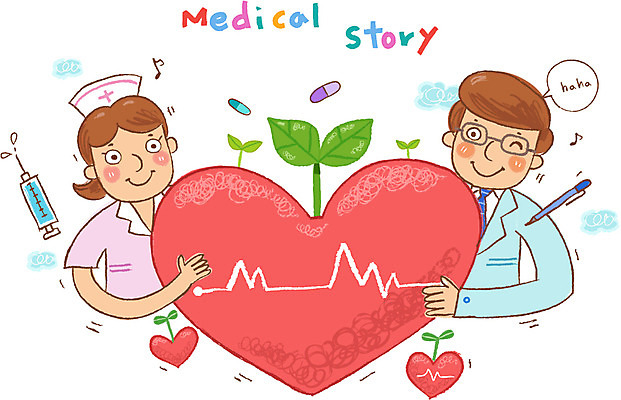 EPS 여자 남자 일러스트 의학 건강 병원 미소 웃음 사람 성인 두명 치료 알약 건강관리 간호사 의사 하트 심장 도움 보호 질병 복지 질병관리 신호 바이탈 성인만 국내일러스트 모양 컨셉 표정 관리 약 의료진 장기_의학 사회이슈 파일형식 벡터