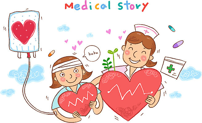 EPS 여자 일러스트 의학 건강 병원 미소 웃음 사람 성인 두명 치료 건강관리 환자 간호사 하트 심장 도움 보호 질병 링거 복지 질병관리 신호 붕대 바이탈 여자만 성인여자만 성인만 국내일러스트 모양 컨셉 의료기기 표정 관리 의료진 장기_의학 사회이슈 파일형식 벡터