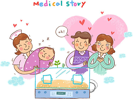 EPS 부부 커플 여자 남자 일러스트 의학 건강 병원 미소 웃음 사람 치료 세명 건강관리 임산부 간호사 아기 신생아 도움 출산 보호 질병 복지 질병관리 산부인과 인큐베이터 국내일러스트 컨셉 관계 표정 관리 임신 의료진 사회이슈 파일형식 벡터