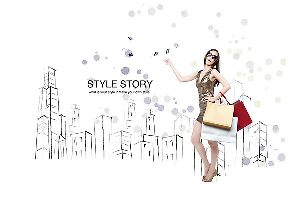 PSD 서양인 외국인 편집이미지 여자 한명 서기 사람 성인 쇼핑 선글라스 쇼핑백 도시 여자만 여자한명만 성인여자만 성인만 이미지편집 1 안경 가방 모션 인종 파일형식