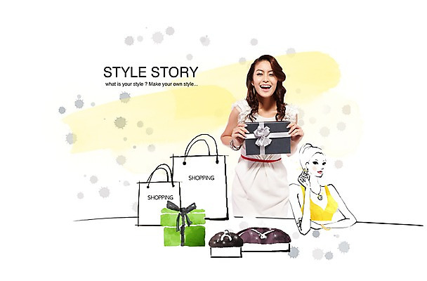 PSD 외국인 편집이미지 여자 선물 한명 미소 웃음 사람 동양인 성인 선물상자 쇼핑 상자 쇼핑백 보석 여자만 여자한명만 성인여자만 성인만 이미지편집 1 가방 표정 인종 광석 파일형식