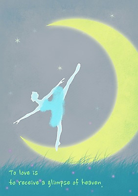 PSD 템플릿 문자 문양 영어 여자 별 포즈 백그라운드 무늬 카드템플릿 한명 사람 단어 댄서 달 춤 저녁 초승달 발레 발레리나 이미지템플릿 자연요소 직업 1 문화예술 카드_감사 야간 파일형식