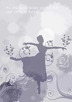 PSD 템플릿 문자 문양 영어 여자 꽃 포즈 백그라운드 무늬 꽃무늬 카드템플릿 한명 사람 단어 댄서 회색 춤 발레 발레리나 이미지템플릿 식물 직업 1 컬러 문화예술 카드_감사 파일형식