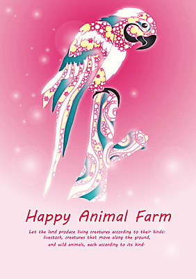 EPS 동물 템플릿 문자 척추동물 한마리 문양 영어 분홍색 백그라운드 무늬 패턴 카드템플릿 조류 사람없음 단어 물방울무늬 물방울 원형 공기방울 앵무새 이미지템플릿 카드프레임 도형 1 컬러 카드_감사 프레임 파일형식 벡터