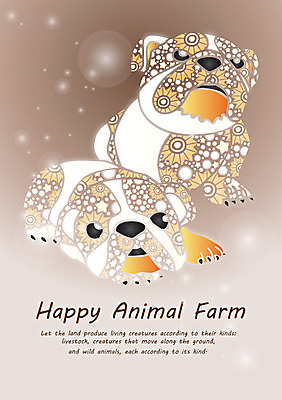 EPS 동물 템플릿 문자 척추동물 문양 육지동물 영어 반려견 백그라운드 두마리 무늬 패턴 카드템플릿 포유류 사람없음 단어 반려동물 갈색 물방울무늬 물방울 원형 개 강아지 공기방울 불독 반려 이미지템플릿 카드프레임 도형 컬러 2 카드_감사 프레임 파일형식 벡터