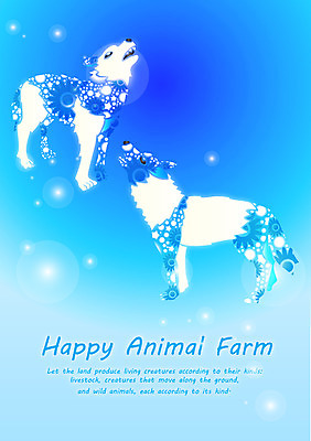 EPS 동물 템플릿 문자 척추동물 문양 육지동물 영어 야생동물 백그라운드 두마리 무늬 패턴 카드템플릿 포유류 사람없음 파란색 단어 물방울무늬 물방울 원형 공기방울 늑대 이미지템플릿 카드프레임 도형 컬러 2 카드_감사 프레임 파일형식 벡터