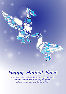 EPS 동물 템플릿 문자 척추동물 문양 영어 백그라운드 두마리 무늬 패턴 카드템플릿 조류 오리 사람없음 파란색 단어 물방울무늬 물방울 원형 공기방울 이미지템플릿 카드프레임 도형 컬러 2 카드_감사 프레임 파일형식 벡터