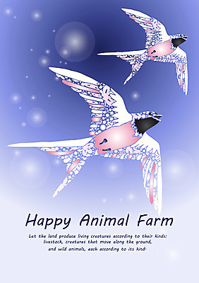 EPS 동물 템플릿 문자 척추동물 문양 영어 야생동물 백그라운드 두마리 무늬 패턴 카드템플릿 조류 사람없음 파란색 단어 물방울무늬 물방울 원형 공기방울 제비 이미지템플릿 카드프레임 도형 컬러 2 카드_감사 프레임 파일형식 벡터