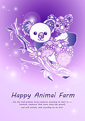 EPS 나무 동물 템플릿 문자 척추동물 문양 육지동물 영어 야생동물 백그라운드 두마리 무늬 패턴 카드템플릿 포유류 사람없음 단어 보라색 물방울무늬 물방울 나뭇가지 원형 공기방울 코알라 이미지템플릿 카드프레임 도형 식물 컬러 2 카드_감사 프레임 파일형식 벡터