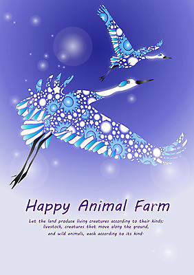 EPS 동물 템플릿 문자 문양 영어 백그라운드 두마리 무늬 패턴 카드템플릿 조류 사람없음 단어 보라색 물방울무늬 학 물방울 원형 공기방울 이미지템플릿 카드프레임 도형 컬러 2 카드_감사 프레임 파일형식 벡터