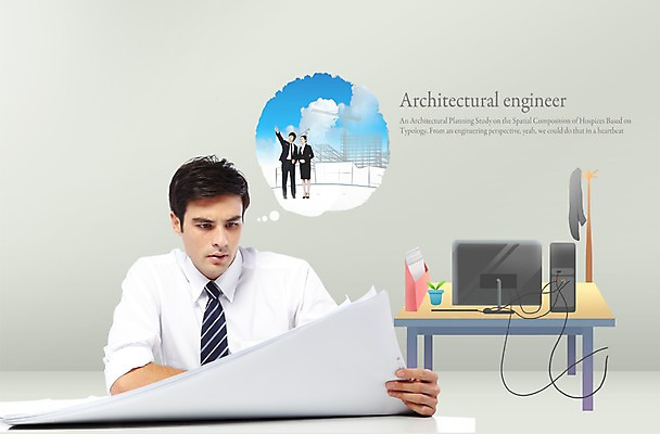 PSD 서양인 외국인 편집이미지 직업 여자 남자 건축 사람 동양인 성인 세명 컴퓨터 사무실 설계도 한국인 건축가 시공 성인만 이미지편집 비즈니스 건설업 인종 전자제품 파일형식