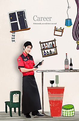 PSD 편집이미지 직업 남자 술병 한명 웃음 사람 동양인 성인 칵테일 바 선술집 제조 바텐더 남자만 남자한명만 성인남자만 성인만 이미지편집 1 병_용기 주류 표정 인종 술집 파일형식