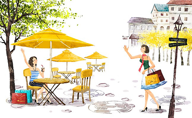 PSD 나무 라이프스타일 여자 길 커피 음료 백그라운드 가로등 일러스트 수채화 사람 20대 성인 두명 건물 라이프 여름 30대 친구 쇼핑 쇼핑백 카페 만남 파라솔 노천카페 여자만 성인여자만 성인만 국내일러스트 식물 건축물 계절 공공시설 컨셉 가방 관계 청년 생활 장년 상점 파일형식