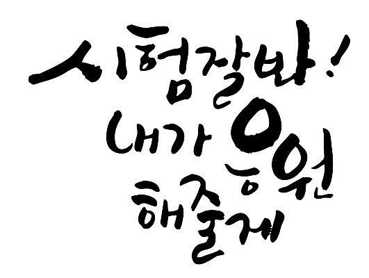 EPS 문자 손글씨 백그라운드 일러스트 캘리그라피 응원 타이포그라피 글자캘리그라피 한글 사람없음 파이팅 시험 격려 국내일러스트 교육 감정 모션 파일형식 벡터