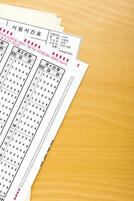 포토 JPG 스튜디오촬영 실내 사람없음 수능 시험 오브젝트 입시 답안지 답지 국내포토 교육 내부 학습 파일형식