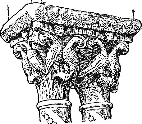 EPS 해외이미지 전통 선 일러스트 건축양식 미술 검은색 수확 흰색 그림 판화 로마네스크 회랑 해외202004 해외202105 해외일러스트 건축물 건축 컬러 농업 문화예술 복도 파일형식 벡터