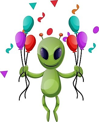 EPS 해외이미지 캐릭터 일러스트 사람없음 초록색 외계인 잡기 꽃가루 풍선 해외202004 해외202105 해외일러스트 일러캐릭터 컬러 모션 미확인물체 가루 파일형식 벡터