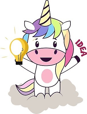 EPS 해외이미지 동물 디자인 행복 백그라운드 컨셉 일러스트 비즈니스 전구 아이디어 요정 뿔 미술 그래픽 빛 힘 에너지 흰색 램프 만화 심볼 사인 그림 공상 마법 혁명 고립 유니콘 해외202004 해외202105 해외일러스트 감정 컬러 문화예술 조명 파일형식 벡터