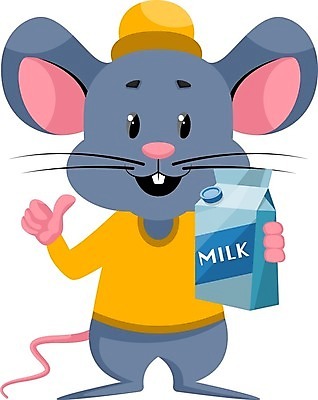 EPS 해외이미지 동물 음식 일러스트 우유 아침식사 만화 해외202004 해외202105 해외일러스트 유제품 식사 파일형식 벡터