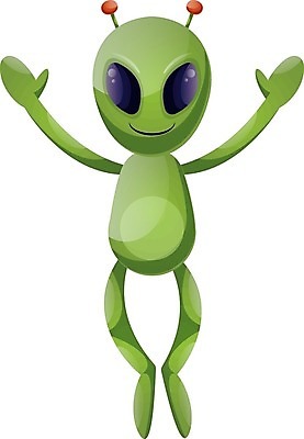 EPS 해외이미지 캐릭터 일러스트 사람없음 초록색 만세 외계인 해외202004 해외202105 해외일러스트 일러캐릭터 컬러 모션 미확인물체 파일형식 벡터