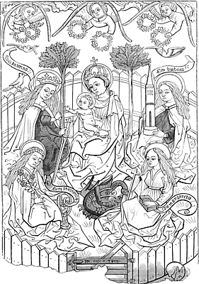 포토 JPG 해외이미지 여자 꽃 기독교 종교 무기 십자가 일러스트 미술 사람 사람없음 검은색 수확 골동품 흰색 아기 칼 성자 묘사 그림 판화 목판화 옛날 해외202004 해외202105 해외포토 식물 컬러 농업 문화예술 파일형식