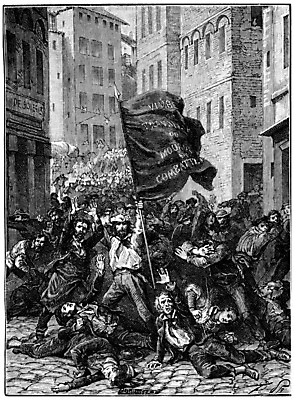 포토 JPG 해외이미지 남자 이동 일러스트 미술 사람 사람없음 검은색 수확 골동품 흰색 깃발 그룹 역사 군중 충돌 계산대 그림 판화 반항 공격적 리옹 옛날 전국 항의 해외202004 해외202105 해외포토 컬러 컨셉 농업 모션 문화예술 파일형식