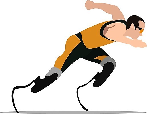 EPS 해외이미지 디자인 남자 스포츠 백그라운드 일러스트 건강 사람 달리기 경쟁 흰색 장애인 장애 고립 달리기선수 보철 양발 인공 챔피언 해외202105 해외일러스트 컬러 컨셉 모션 육상선수 파일형식 벡터