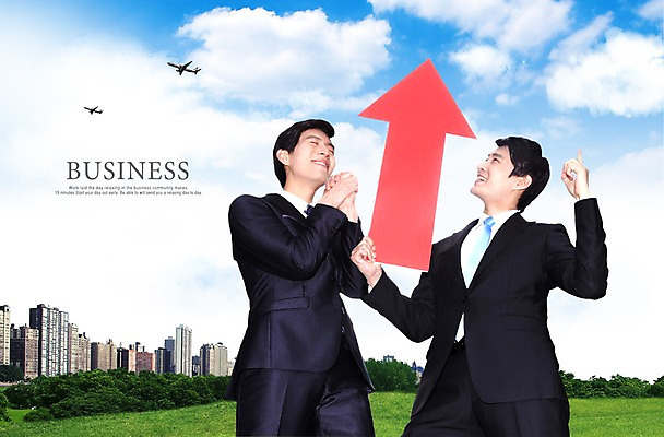 PSD 구름 편집이미지 남자 화살표 비즈니스 비행기 미소 웃음 사람 동양인 빌딩 잔디 20대 성인 두명 건물 30대 한국인 비즈니스맨 동료 상승 남자만 성인남자만 성인만 이미지편집 자연요소 식물 건축물 컨셉 관계 항공교통 대중교통 표정 인종 청년 장년 직장인 파일형식