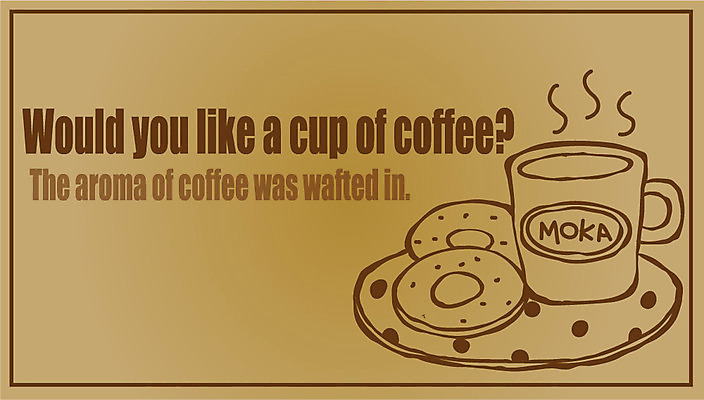 EPS 영어 커피 문장 컬러 일러스트 사람없음 갈색 라벨 도넛 국내일러스트 문자 음료 디저트 프레임 파일형식 벡터