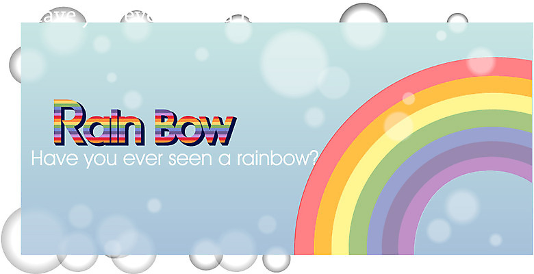 EPS 영어 문장 무지개 일러스트 사람없음 컬러풀 라벨 물방울 국내일러스트 자연요소 문자 컬러 프레임 파일형식 벡터