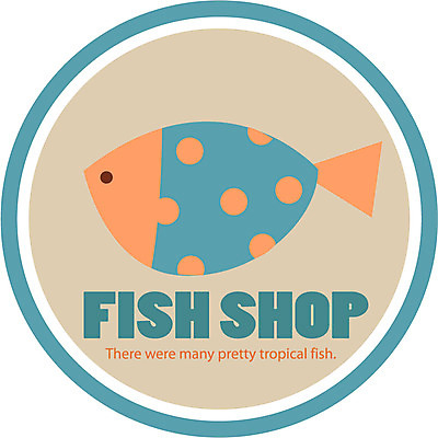 EPS 영어 문장 일러스트 어류 사람없음 라벨 국내일러스트 문자 프레임 수중동물 파일형식 벡터