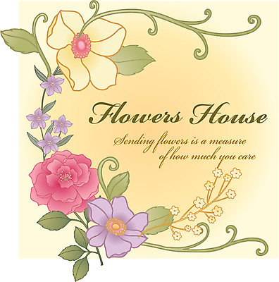 EPS 식물 영어 꽃 문장 잎 일러스트 사람없음 라벨 국내일러스트 문자 프레임 파일형식 벡터