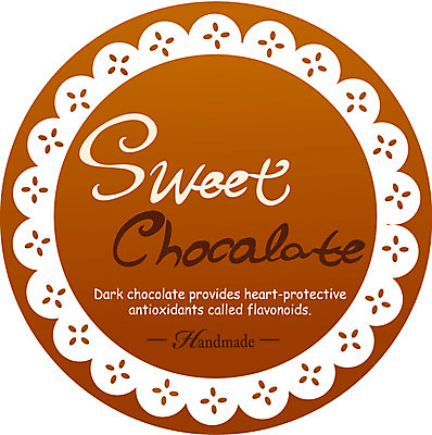 EPS 영어 문장 컬러 일러스트 사람없음 갈색 라벨 초콜릿 국내일러스트 문자 디저트 프레임 파일형식 벡터