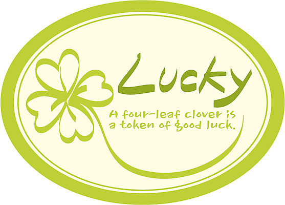 EPS 식물 영어 문장 컬러 일러스트 사람없음 초록색 연두색 라벨 행운 네잎클로버 클로버 국내일러스트 문자 컨셉 프레임 파일형식 벡터